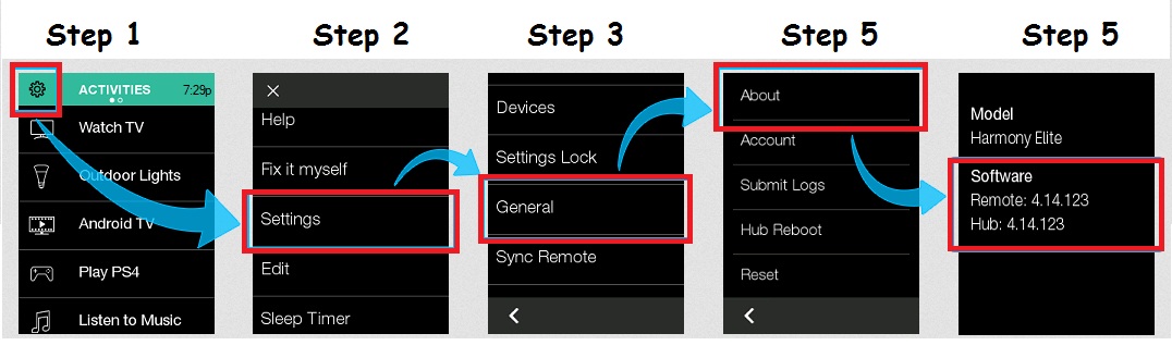 Update Logitech Harmony hub firmware