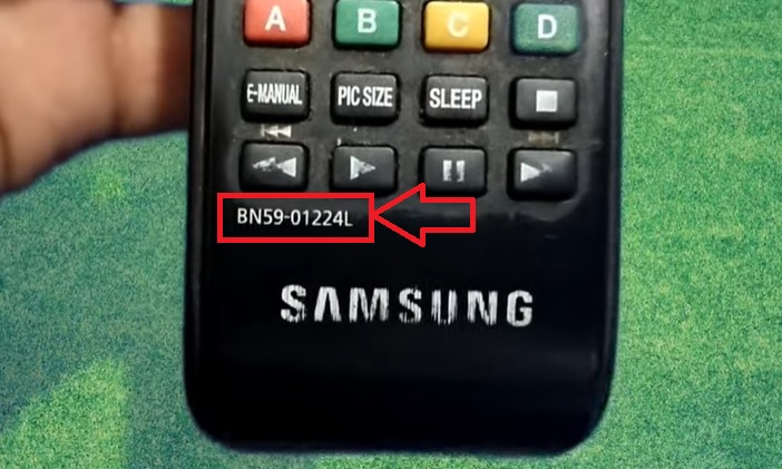 finding model or serial number of a Samsung remote