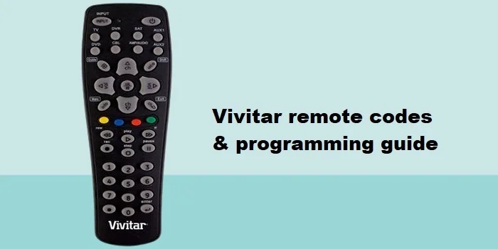 vivitar remote codes and programming guidance