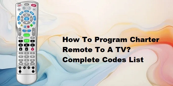 How to program Charter remote to TV